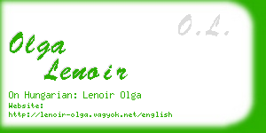 olga lenoir business card